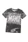 黑色 MAMA 豹纹印花短袖休闲图案 T 恤