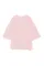 粉色罗纹卷边袖胸袋超大宽松上衣