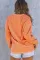 橙色休闲玉米图案宽松舒适长袖卫衣