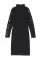 黑色镂空长袖紧身毛衣连衣裙
