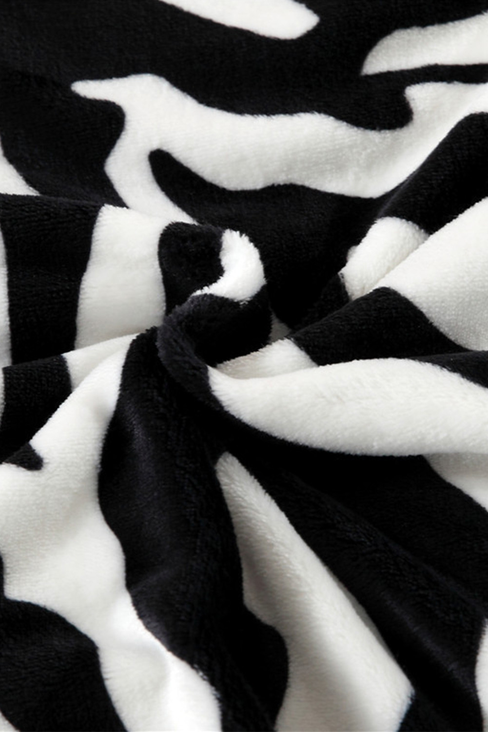 黑色动物条纹图案大毯子200*150cm BH05570