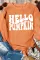 橙色 HELLO PUMPKIN 字母图案套头衫