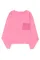 粉色蕾丝贴袋长袖T恤