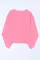 粉色蕾丝贴袋长袖T恤