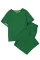深绿色纹理宽松T恤+抽绳裤套装