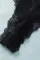 黑色镂空束带花卉蕾丝钩针编织内裤