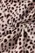 豹纹动物印花叠层长袖连衣裙