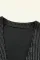 黑色罗纹金属质感开衫和喇叭裤套装