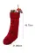 红色纹理针织圣诞袜装饰品