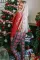 红色 MERRY 圣诞图案上衣格子长裤休闲家居套装