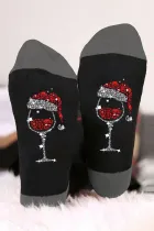 菲律宾灰色圣诞香槟图案袜子
