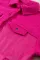 深粉色人造绒面革夏尔巴拼布纽扣夹克衫
