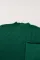 绿色贴袋罗纹针织短袖毛衣