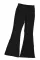 黑色纯色V字裤喇叭运动裤