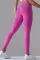 亮粉色纯色无缝V型腰带运动打底裤