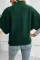 绿色小高领蝙蝠翼短袖针织毛衣