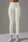 白色纯色高腰提臀运动打底裤