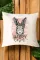 米色复活节快乐豹纹兔印花枕套