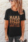 黑色 MAMA NEEDS COFFEE 图案 T 恤