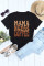 黑色 MAMA NEEDS COFFEE 图案 T 恤