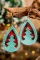 格纹圣诞树镂空水滴式耳环