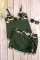 绿色迷彩吊带背心裙式泳裤保守泳装两件套