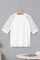 白色挑窿蕾丝半袖圆领 T 恤