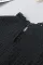 黑色镂空纹理荷叶边袖衬衫