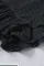 黑色镂空纹理荷叶边袖衬衫
