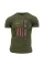 绿色复古美国国旗 1776 休闲男式 T 恤
