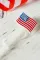 白色美国国旗印花PVC软塑料吸管盖