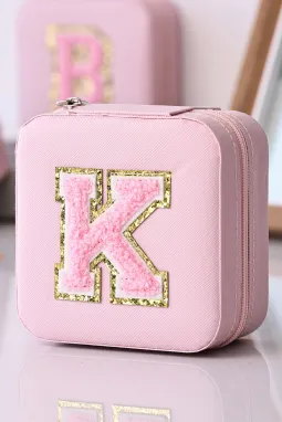 粉色首字母 K 珠宝收纳盒