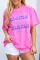 粉色 MAMA 图案超大 T 恤