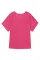 亮粉色纹理卷边短袖 V 领衬衫