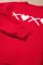 红色 XOXO 印花情人节心形套头衫