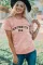 粉色 NEW YORK CITY USA 短袖图案 T 恤