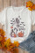 白色骷髅南瓜脸 STAY SPOOKY 图案万圣节 T 恤
