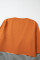 橙色拼色条纹拼布开衫
