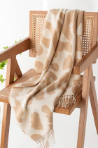 休闲牛印花流苏冬季大围巾