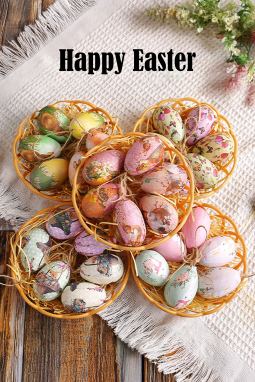 Bonbon 6pcs/set Easter彩蛋悬挂家用篮子