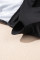 黑色抽象印刷扣子横皮带裙子tankini 2pcs泳衣