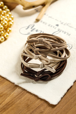 骆驼7pcs弓结双弦高弹性头发领带