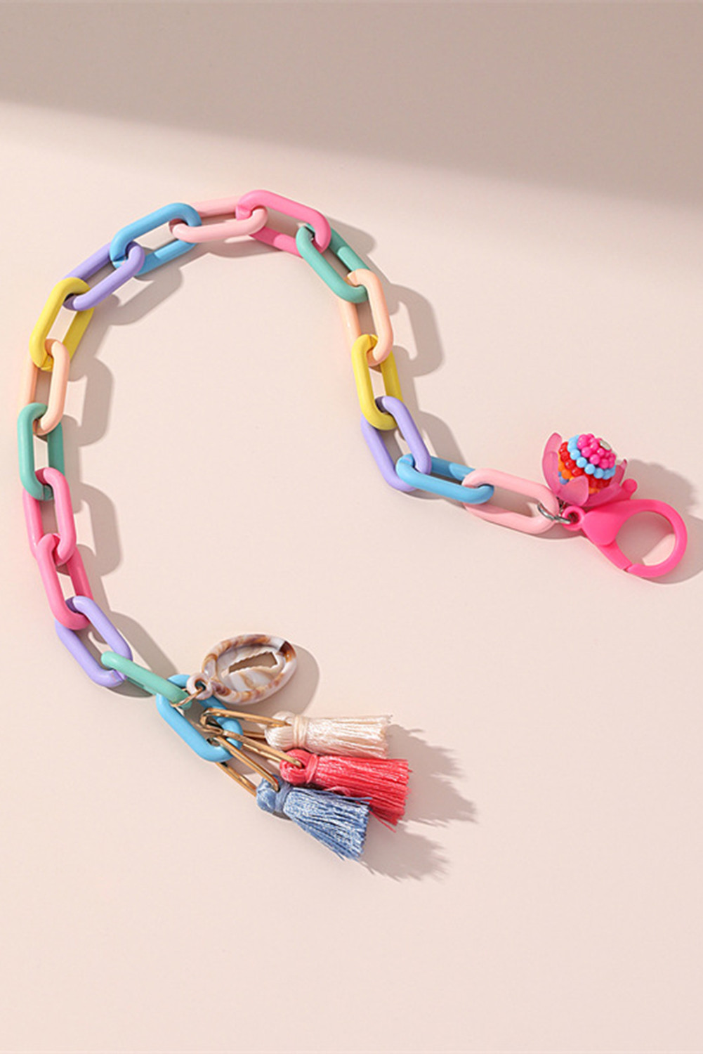 Bonbon Shell Tassel Colorful Chain链接可调脚链 BH011386