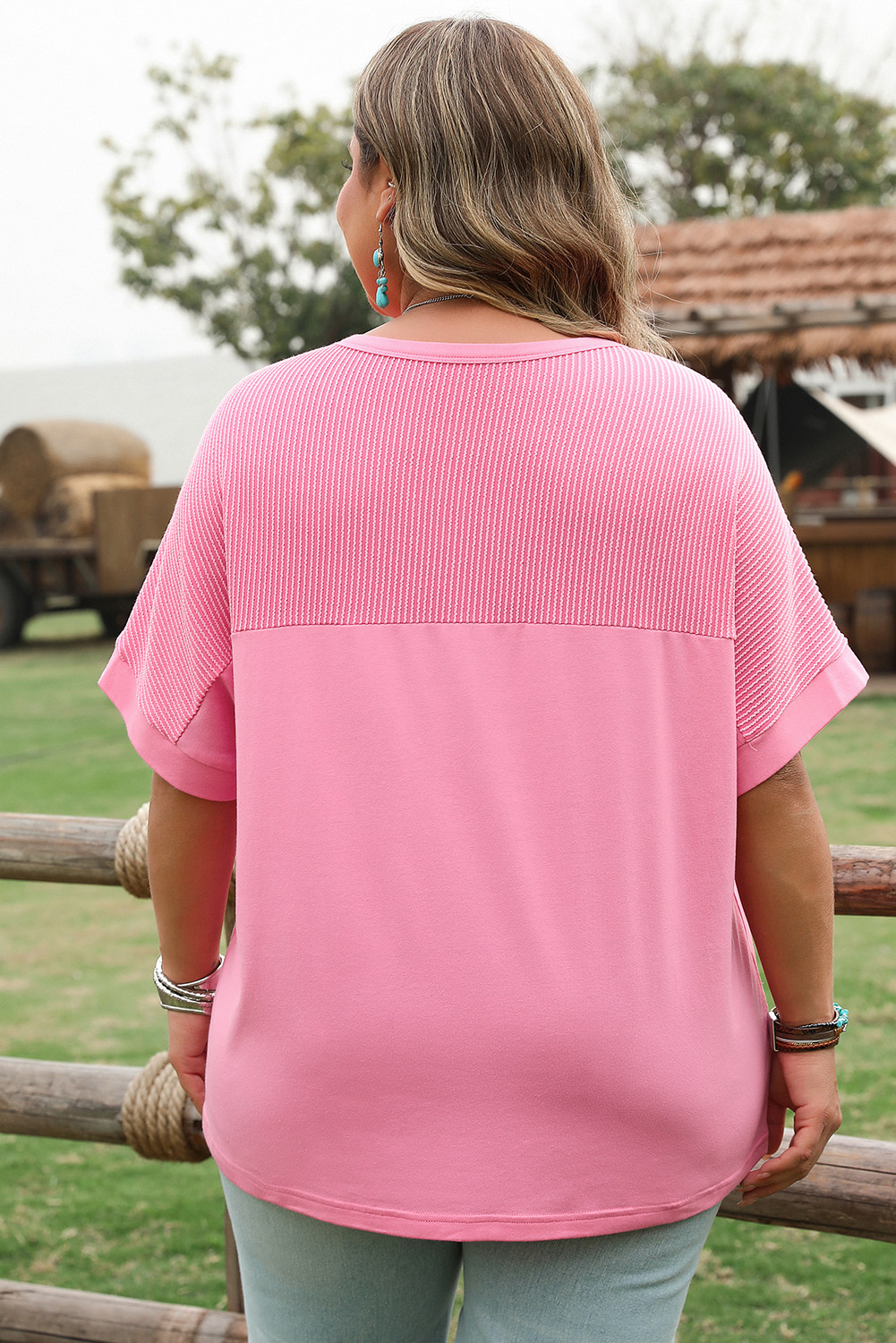 Bonbon 绳索拼布口袋大码 T 恤 PL2521527