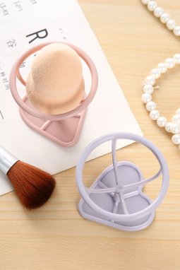 桃花花化妆海绵PP储物架