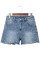 黄昏蓝色珠宝珠原始下摆中型洗牛仔短裤