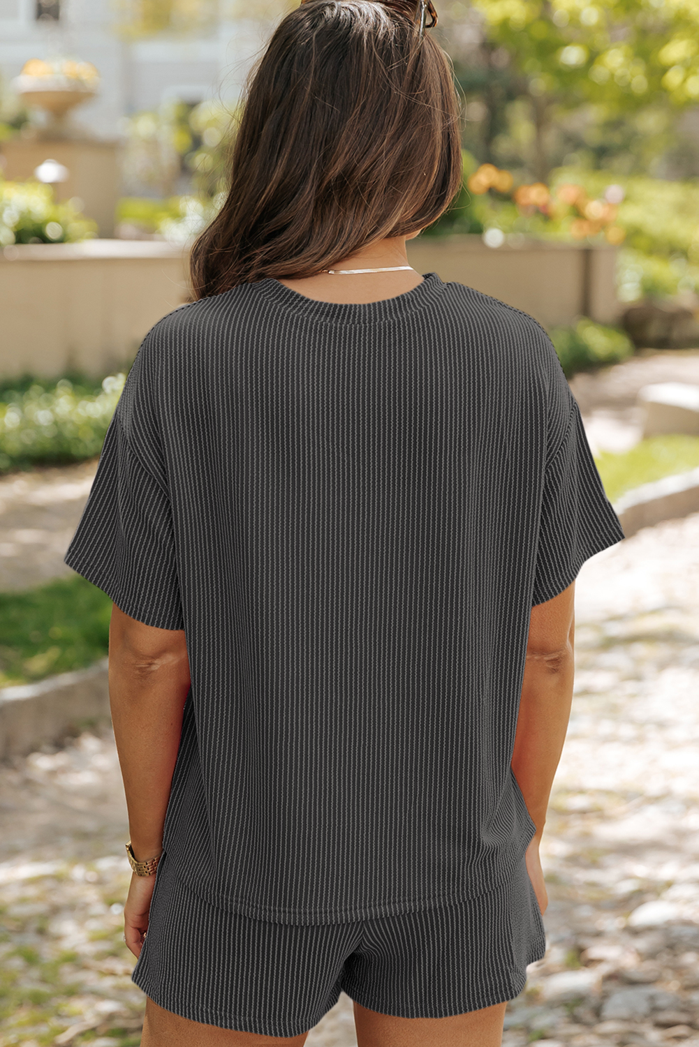 碳灰色西部牛仔竞技表图3D肋床短2件服装 LC627878