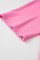 Sachet Pink Floral Patched Half Sleeve Tunic Top