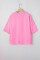 Sachet Pink Floral Patched Half Sleeve Tunic Top