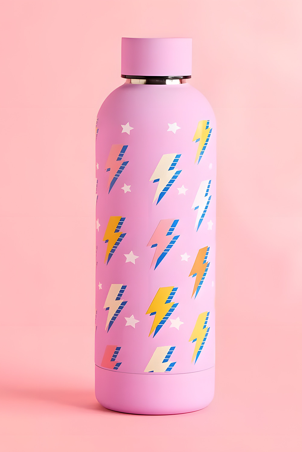 香囊粉色500ml时尚印刷双墙真空水瓶 BH051827